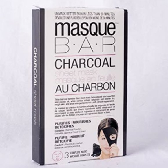 Masque Bar - Charcoal Sheet Mask Purify Detoxify x2 (3 masks a box) - Picture 1 of 3
